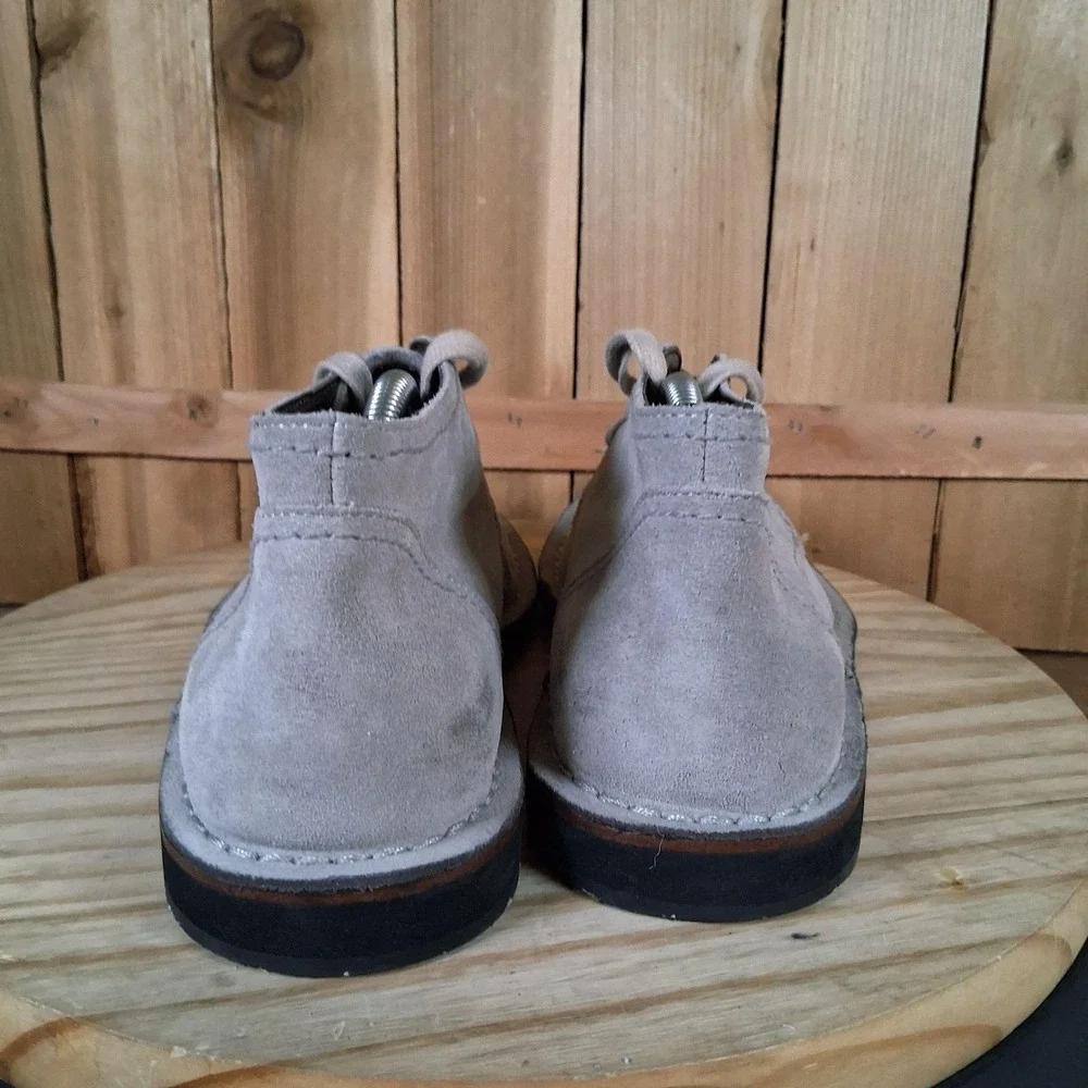John Varvatos Chukka Boots Mens 9.5 Gray Suede Ankle Casual Leather Lined